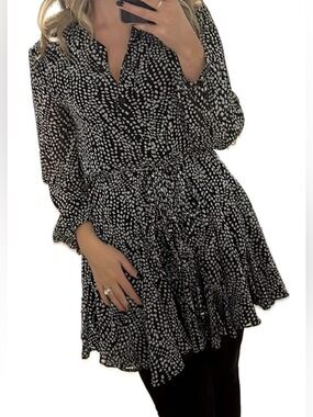 Zara Printed Flowy Short Dress